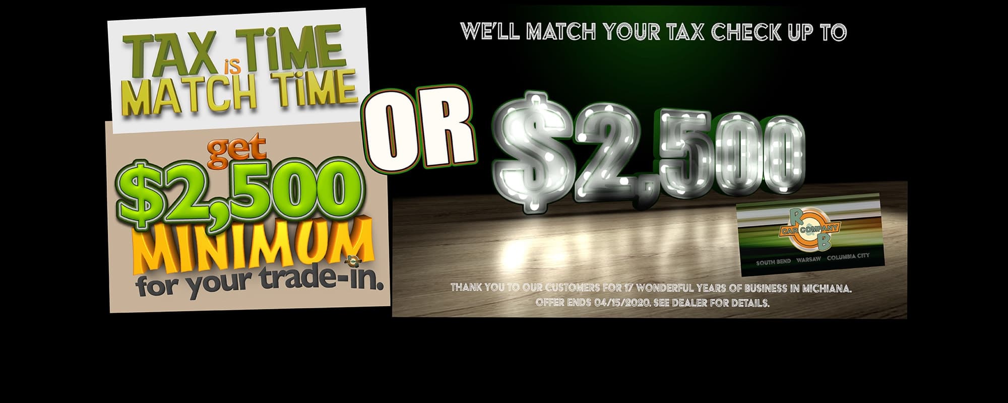 Tax Time is Match Time